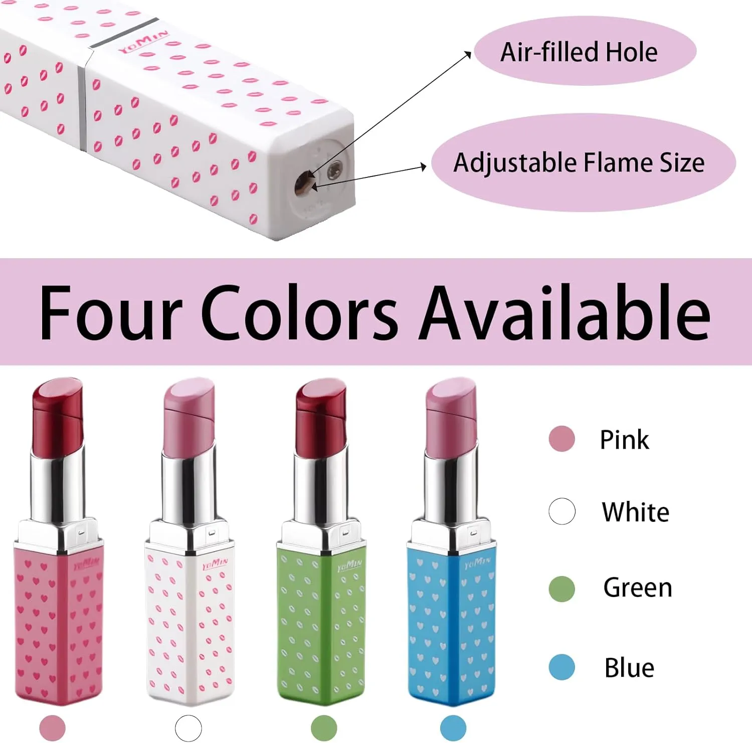 Pretty Cute Lighter Butane, Carving Soft Flame Lighter, Unique for Women Candles Gifts Camping BBQ (No Butane Fule) (02#)