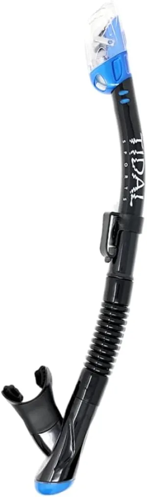 Pro Shot Tidal Dry Snorkel, Lightweight, Easy Breathing, for Snorkelling, Scuba Diving, and Swimming, Comfortable Mouthpiece with Dry Technology