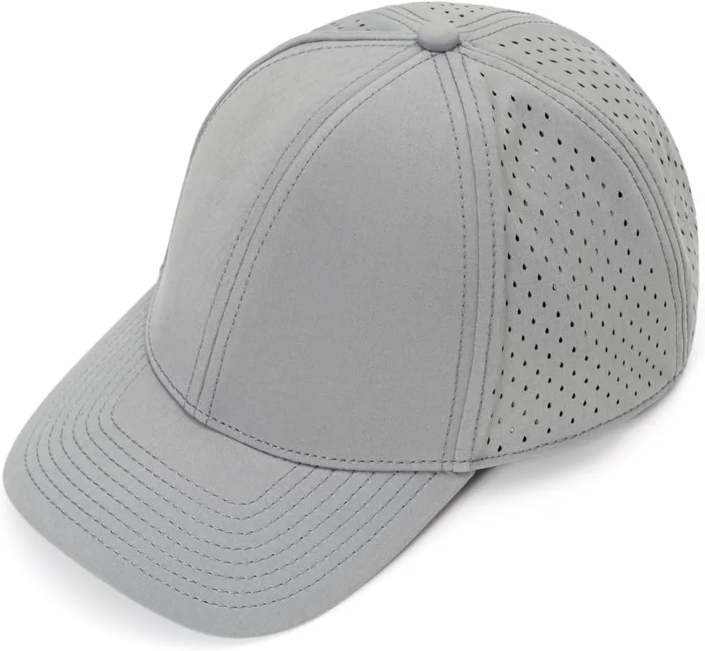 Quick-Dry Snapback Hats, 6-Panel Water-Resistant Mesh Baseball Caps for Men & Women, Golf, Running or Workouts