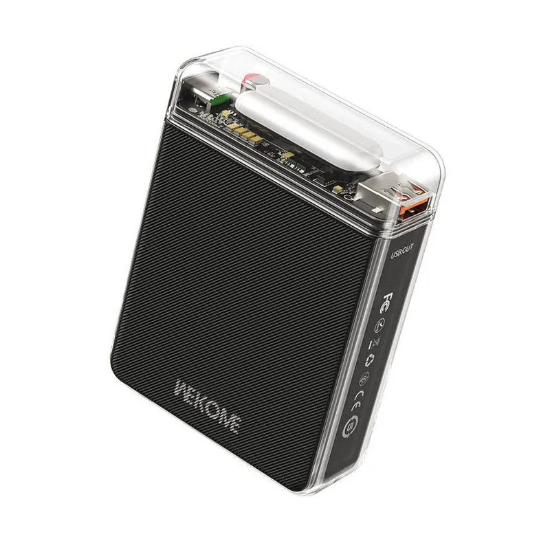 "See Through Me" 2-in-1 10000mAh 22.5W Fast Charging Power Bank With LED Light