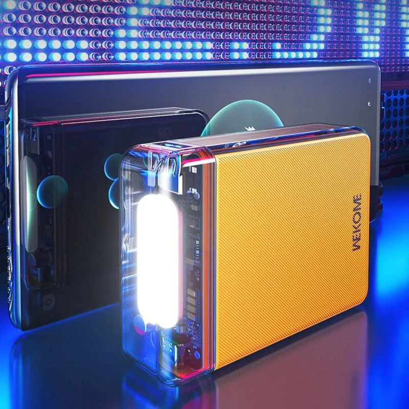 "See Through Me" 2-in-1 10000mAh 22.5W Fast Charging Power Bank With LED Light