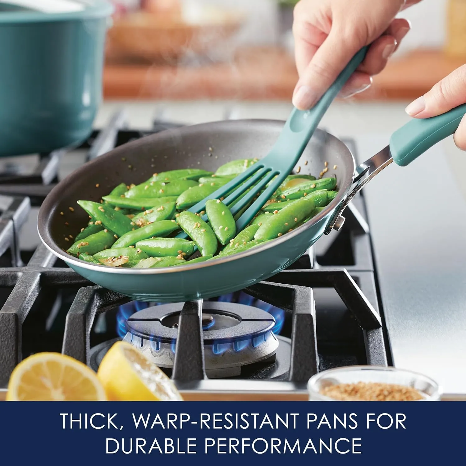 Rachael Ray Cook   Create Nonstick Frying Pan/Skillet, 8.5 Inch, Agave Blue