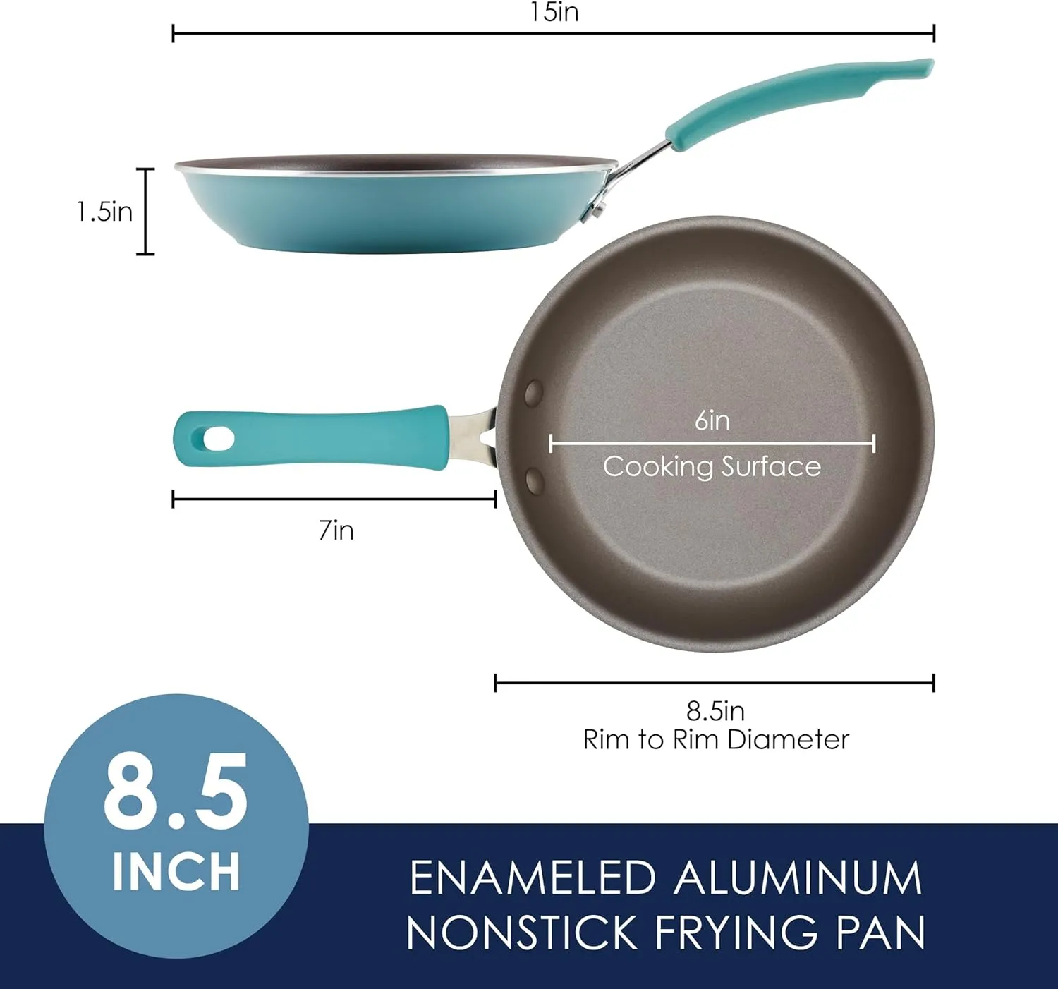 Rachael Ray Cook   Create Nonstick Frying Pan/Skillet, 8.5 Inch, Agave Blue
