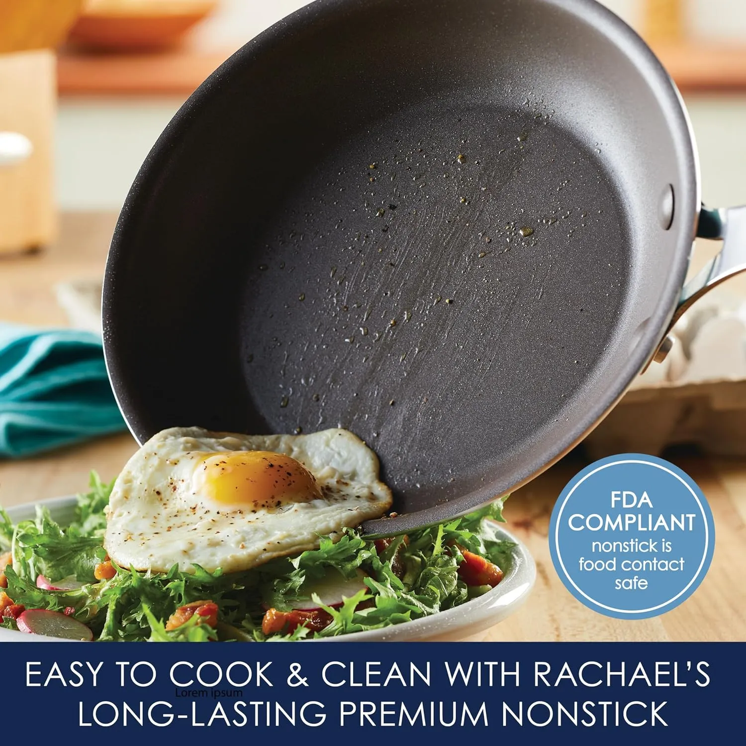 Rachael Ray Cook   Create Nonstick Pots and Pans Set with Universal Space-Saving Lids, Baking Pan/Cookie Sheet, and Kitchen Cooking Tools, Cookware Set, 11 Piece - Orange