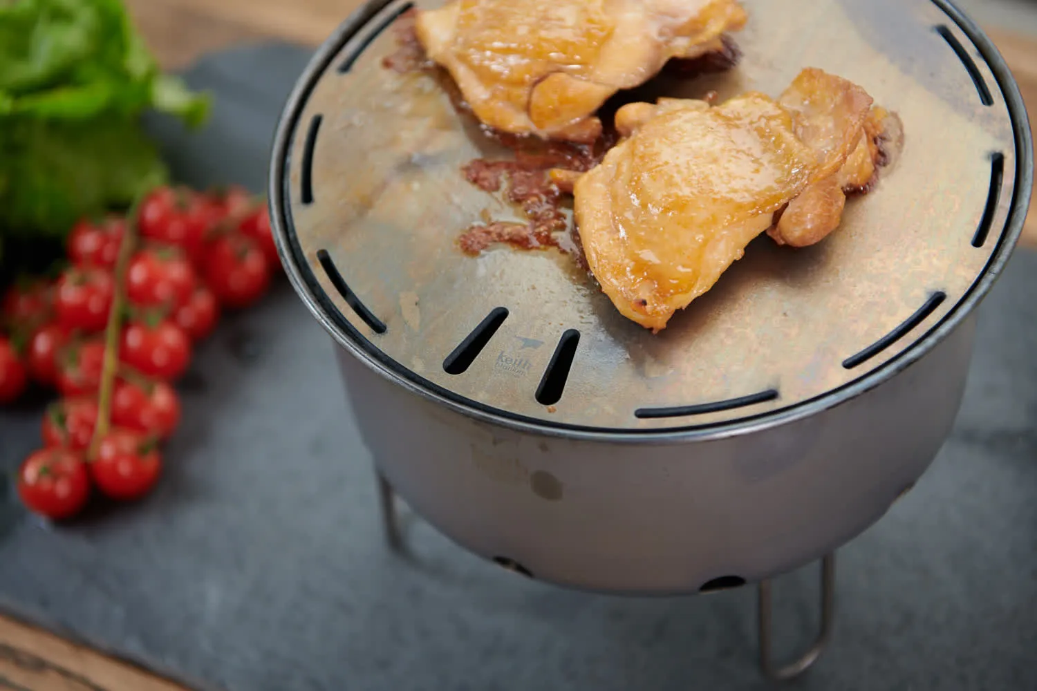 Réchaud à Bois et Grill en Titane