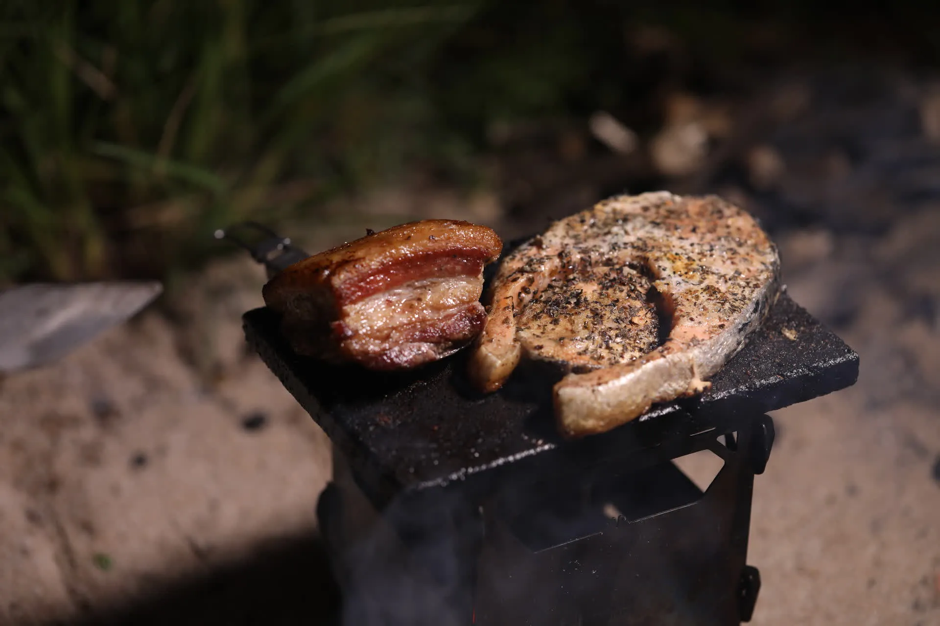 Réchaud à Bois et Grill en Titane