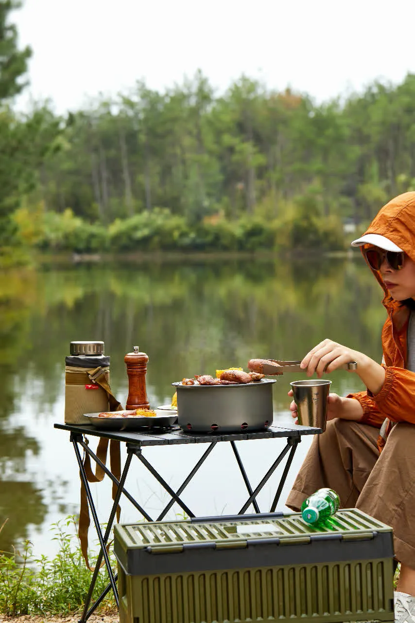 Réchaud à Bois et Grill en Titane
