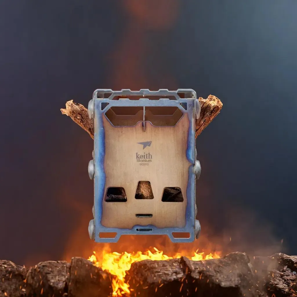 Réchaud à Bois et Grill en Titane
