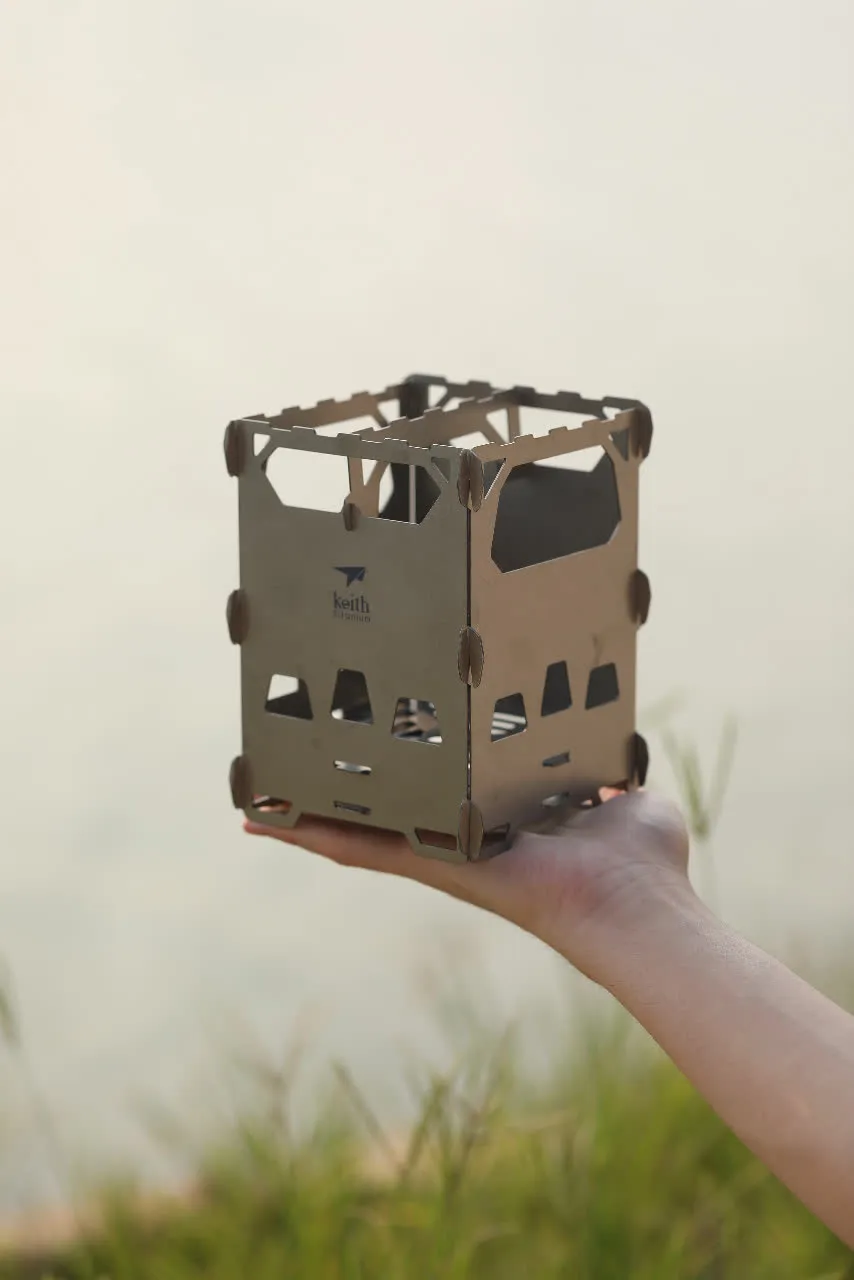 Réchaud à Bois et Grill en Titane