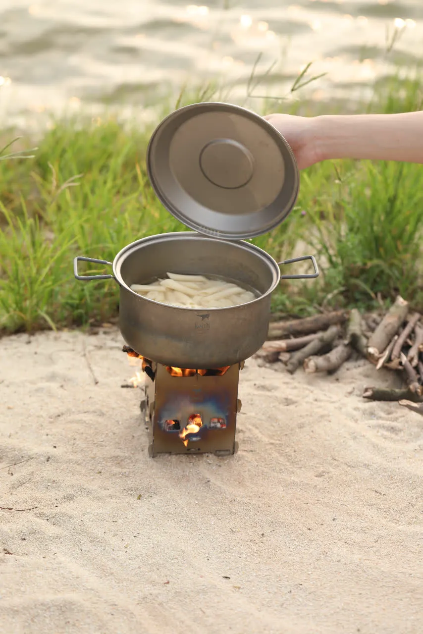 Réchaud à Bois et Grill en Titane