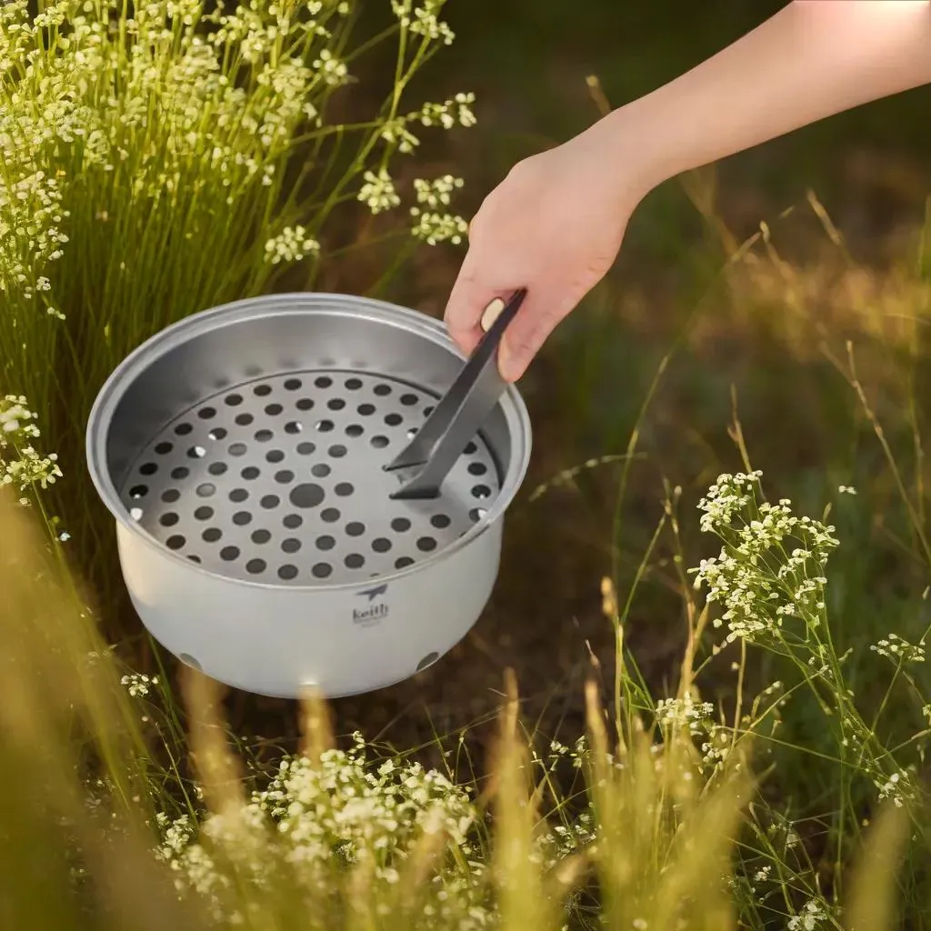 Réchaud à Bois et Grill en Titane