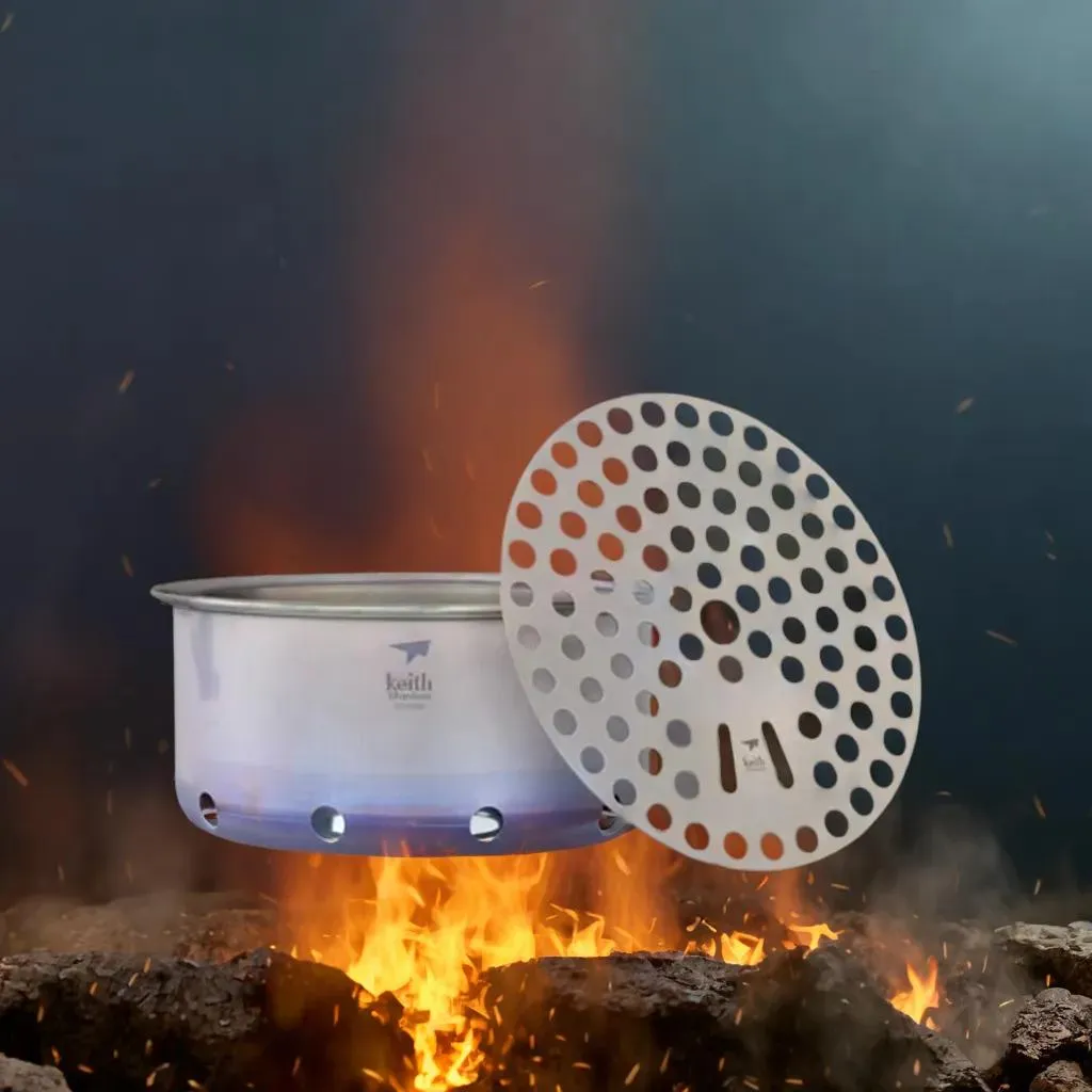Réchaud à Bois et Grill en Titane