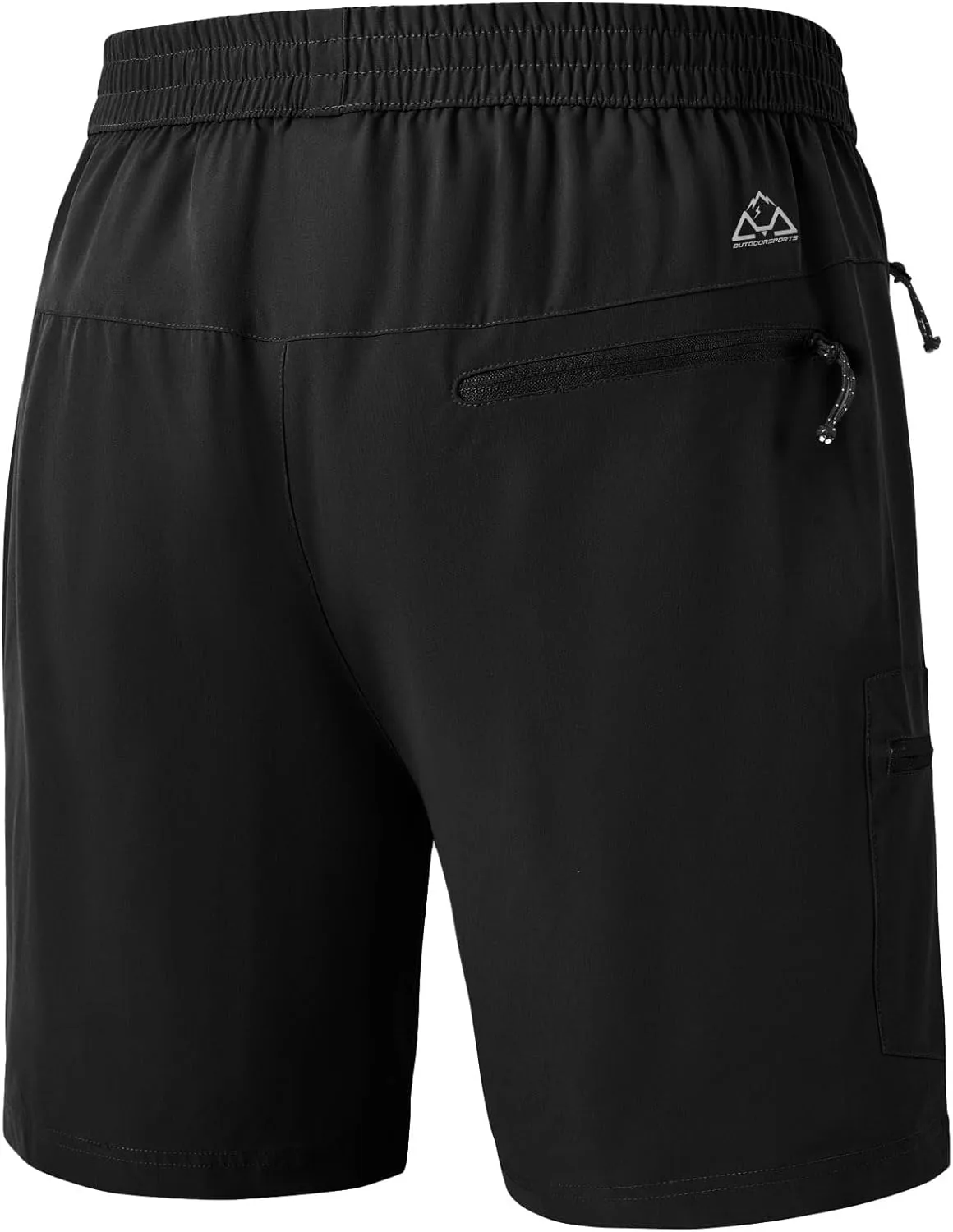 Rdruko Men's Quick Dry Hiking Shorts Lightweight Running Gym Outdoor Active Shorts with Zipper Pockets
