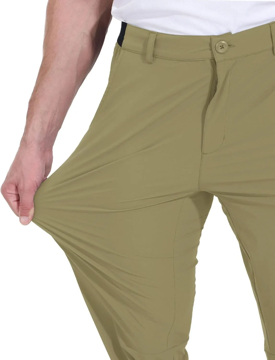 Rdruko Men's Stretch Golf Pants Quick Dry Lightweight Casual Dress Pants with Pockets
