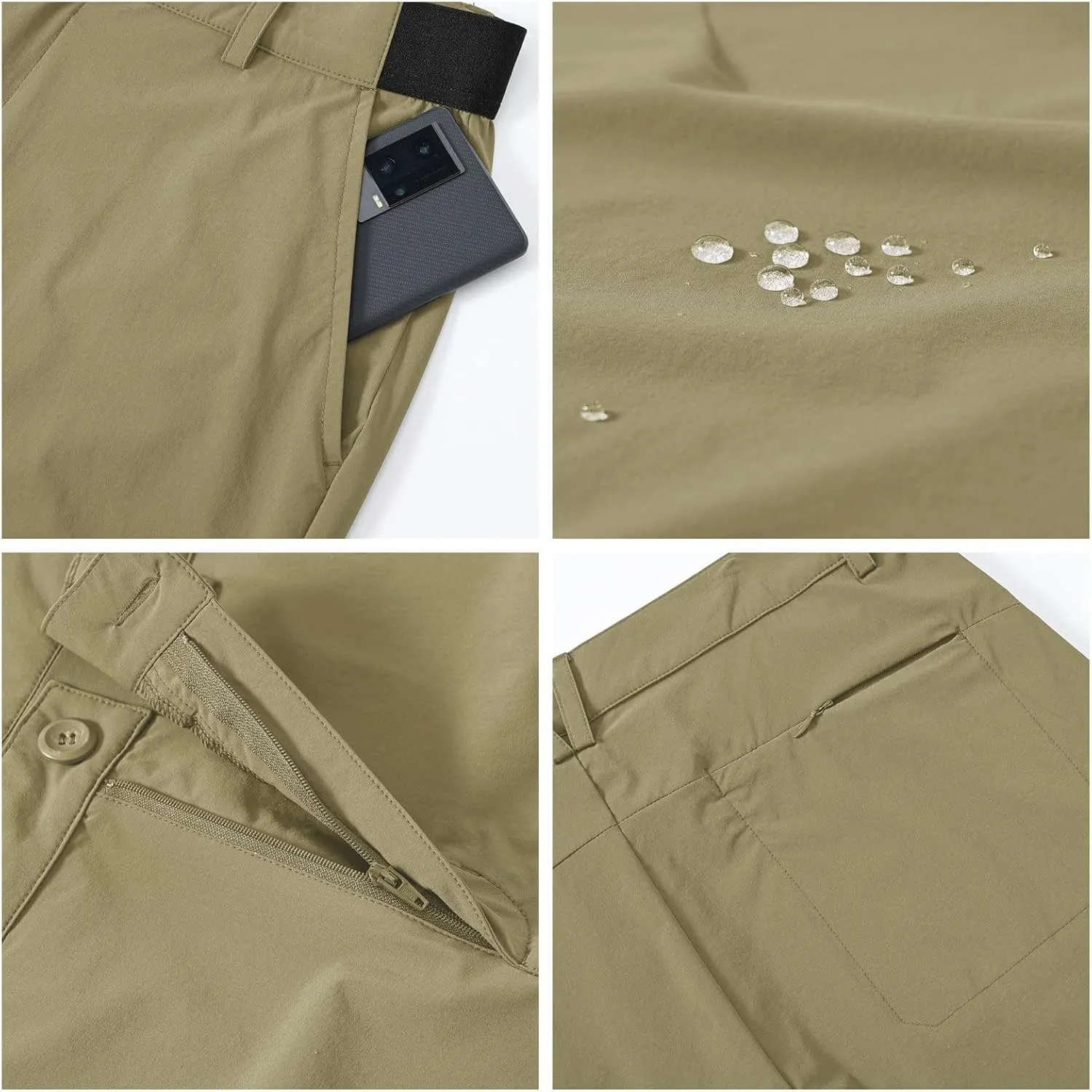 Rdruko Men's Stretch Golf Pants Quick Dry Lightweight Casual Dress Pants with Pockets