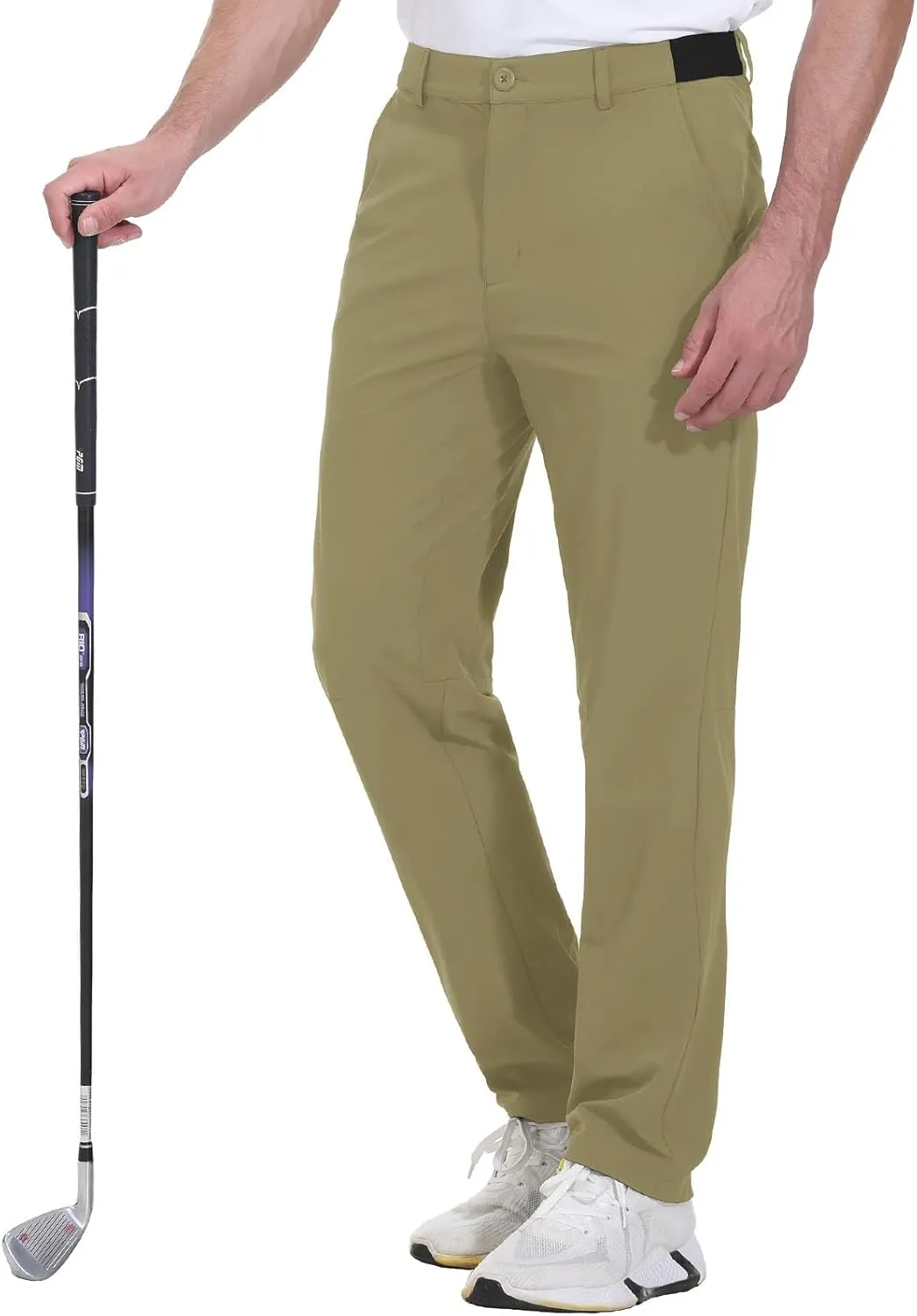 Rdruko Men's Stretch Golf Pants Quick Dry Lightweight Casual Dress Pants with Pockets
