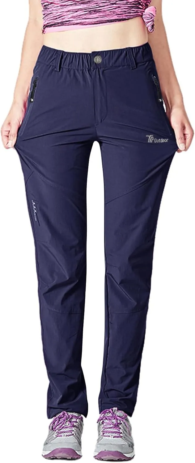 Rdruko Women's Hiking Pants Lightweight Quick Dry Water Resistant Outdoor Travel Fishing Pants with Pockets