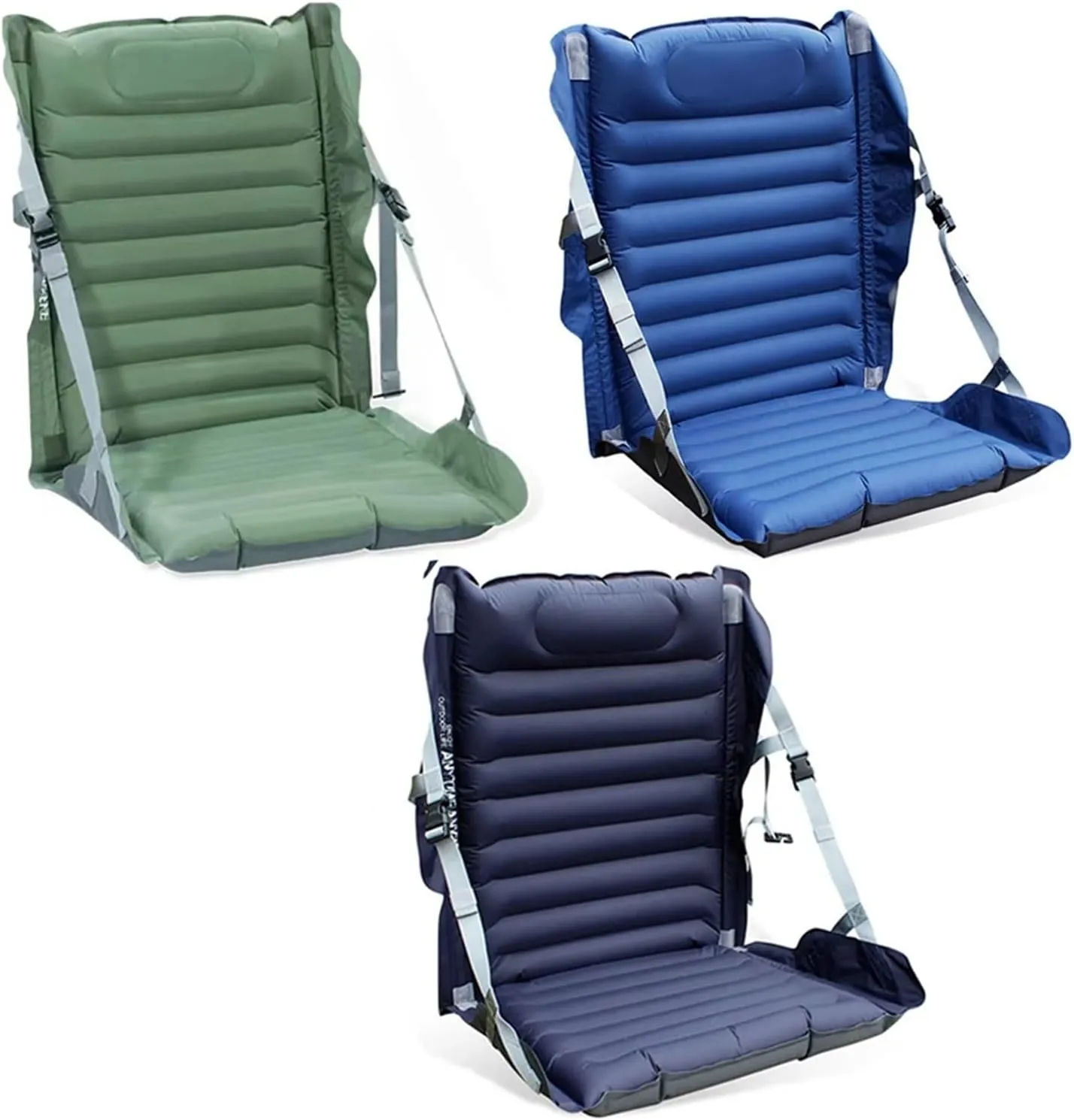Recliner Portable Inflatable Camping Folding Cushion Leisure Chairs Outdoor Folding Chair Adjustable Fishing Picnic BBQ Beach Portable (Color : Black)