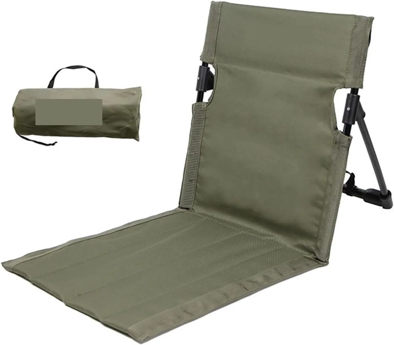 Recliner Portable Inflatable Camping Folding Cushion Leisure Chairs Outdoor Folding Chair Adjustable Fishing Picnic BBQ Beach Portable (Color : Black)