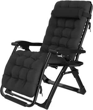 Recliner,Recliner Folding Camping Chair,Adjustable Beach Chairs,Outdoor Lounge Folding Chaise ?Longue,Padded Seat & Free Reclining Angle with Lock,for (Style-2