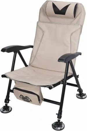 Reclining Camping Chair,Folding Arm Chair for Adults, Outdoor Chairs with Storage Bag,Adjustable Camp Chairs with Pillow,Portable for Outdoor Fishing Hunting Camping Beach Khaki