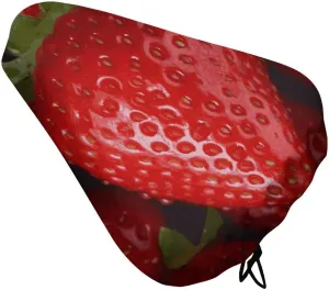 Red Strawberry Bike Seat Cover Water-Repellent Exercise Bike Seat Cushion Bicycle Saddle Cover with Drawstring Rain Snow Dust Covers for City Mountain Road Biking
