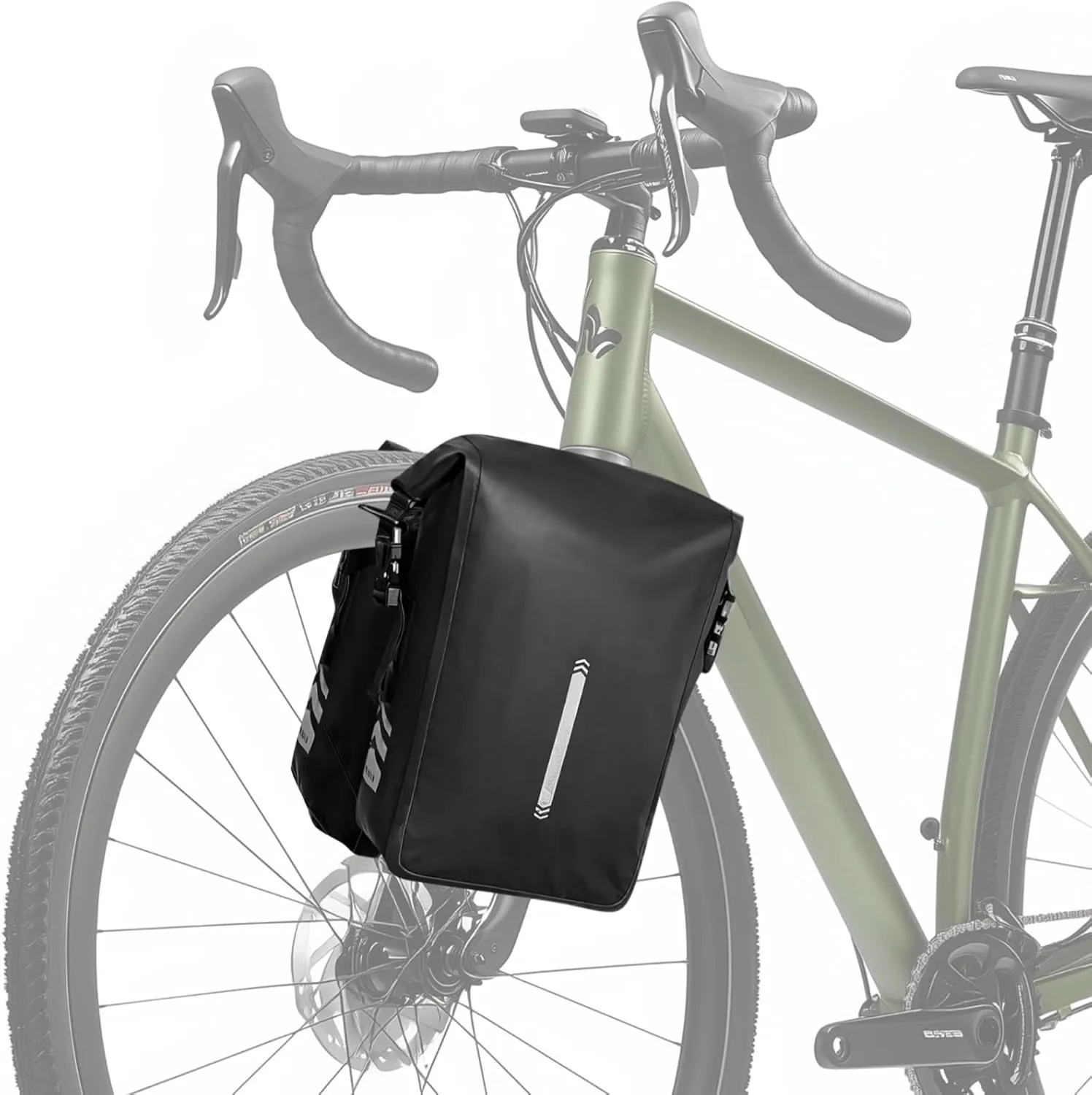 Reflective Front Fork Bag, Waterproof Quick Release Dry Bag, 6 L Capacity Nylon for Commuting and Outdoor Adventures, Easy Installation and Access