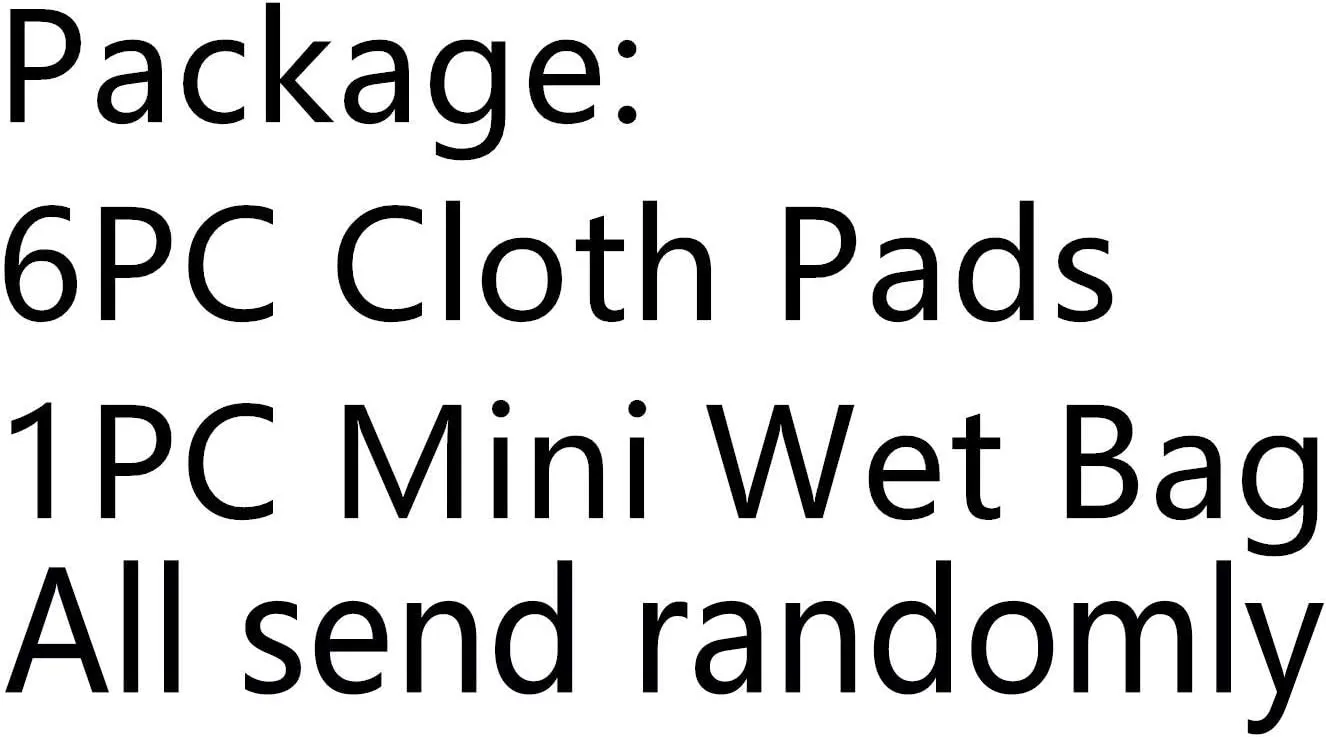 Regular Flow Women Daily Use Cloth Reusable Menstrual Pads Sets Including 1pc Mini Wet Bag and 6pcs Regular Flow Menstrual Mama Pads Cloth Sanitary Napkins
