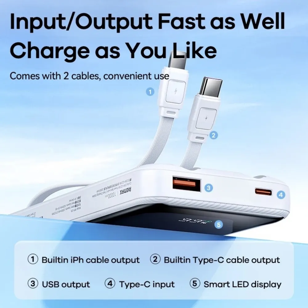 REMAX RPP-679 Cynlle Series 10000mAh PD QC Fats Charging Power Bank(PD 20W QC 22.5W) - Purple