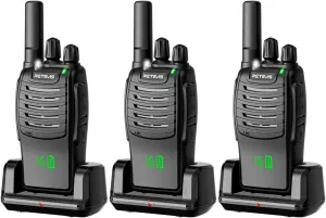 Retevis H-777H Walkie Talkies Rechargeable,2 Way Radios Long Range,USB-C,VOX,Short Antenna,Hidden Display,Flashlight,Portable FRS Two-Way Radios for Adults Retail Church Club (3 Pack)