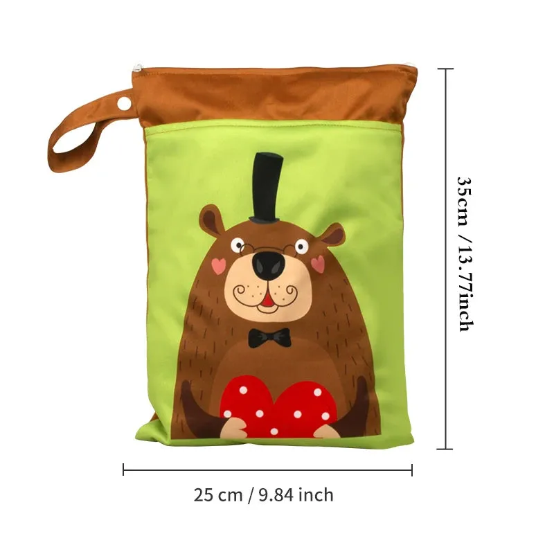 Reusable Waterproof Baby Wet Diaper Bag with Handle
