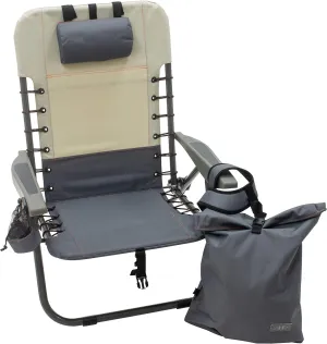 Rio Gear 4-Position Lace-up Suspension Backpack Camping Chair with Removable Backpack Bag