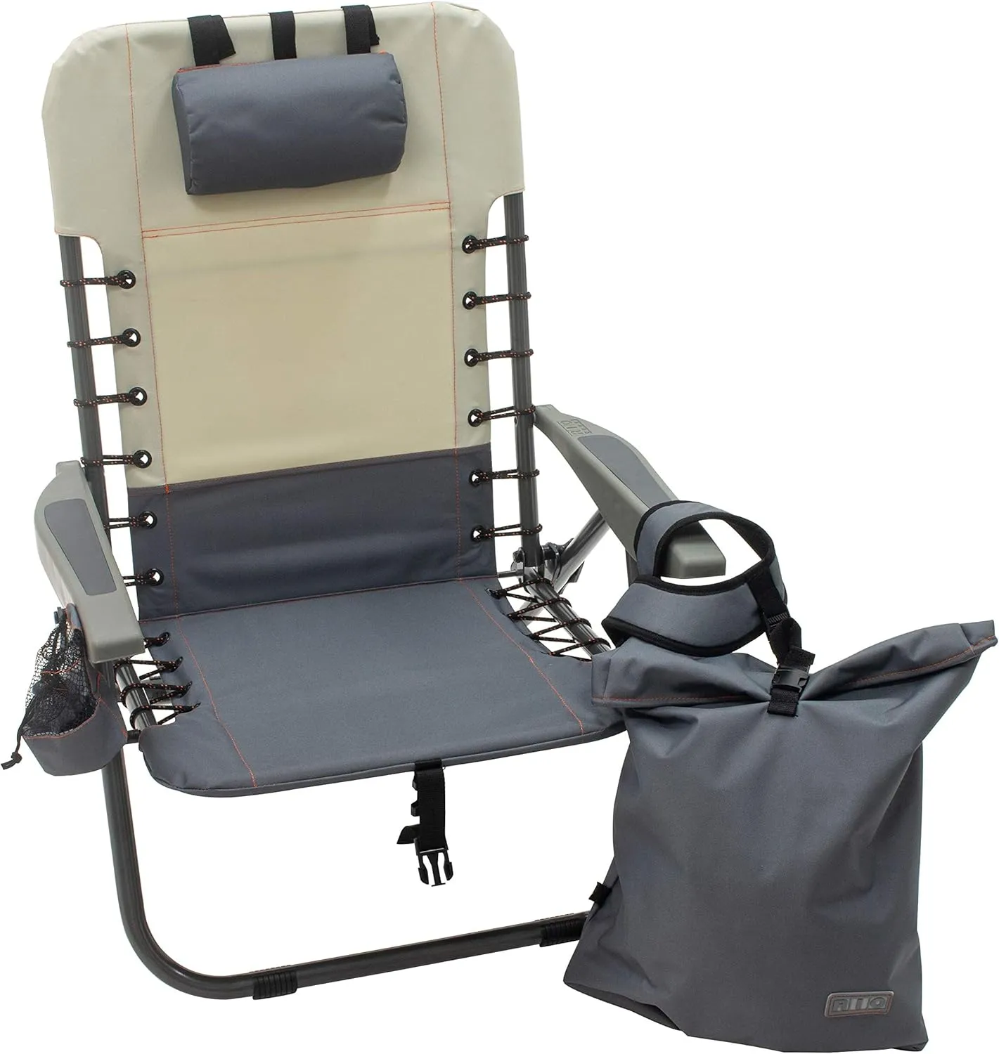 Rio Gear 4-Position Lace-up Suspension Backpack Camping Chair with Removable Backpack Bag