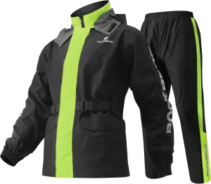 ROCKBROS Cycling Rain Suit for Men Motorcycle Rain Jacket with Pants Windbreaker for All Sports Motorcycle Rain Gear