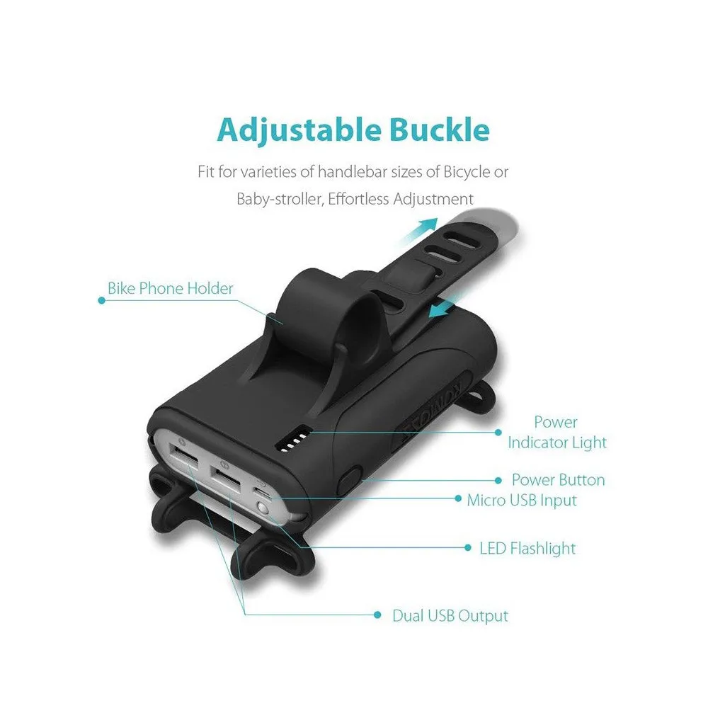 Romoss Bicycle Power Bank 10000mAh - Black
