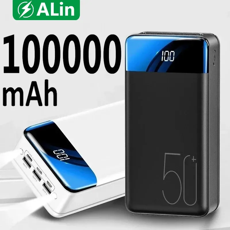 Royaleva 70000mAh Large Capacity Power Bank Super Fast Charging Mobile Power Tablet Mobile Computer External Power Supply