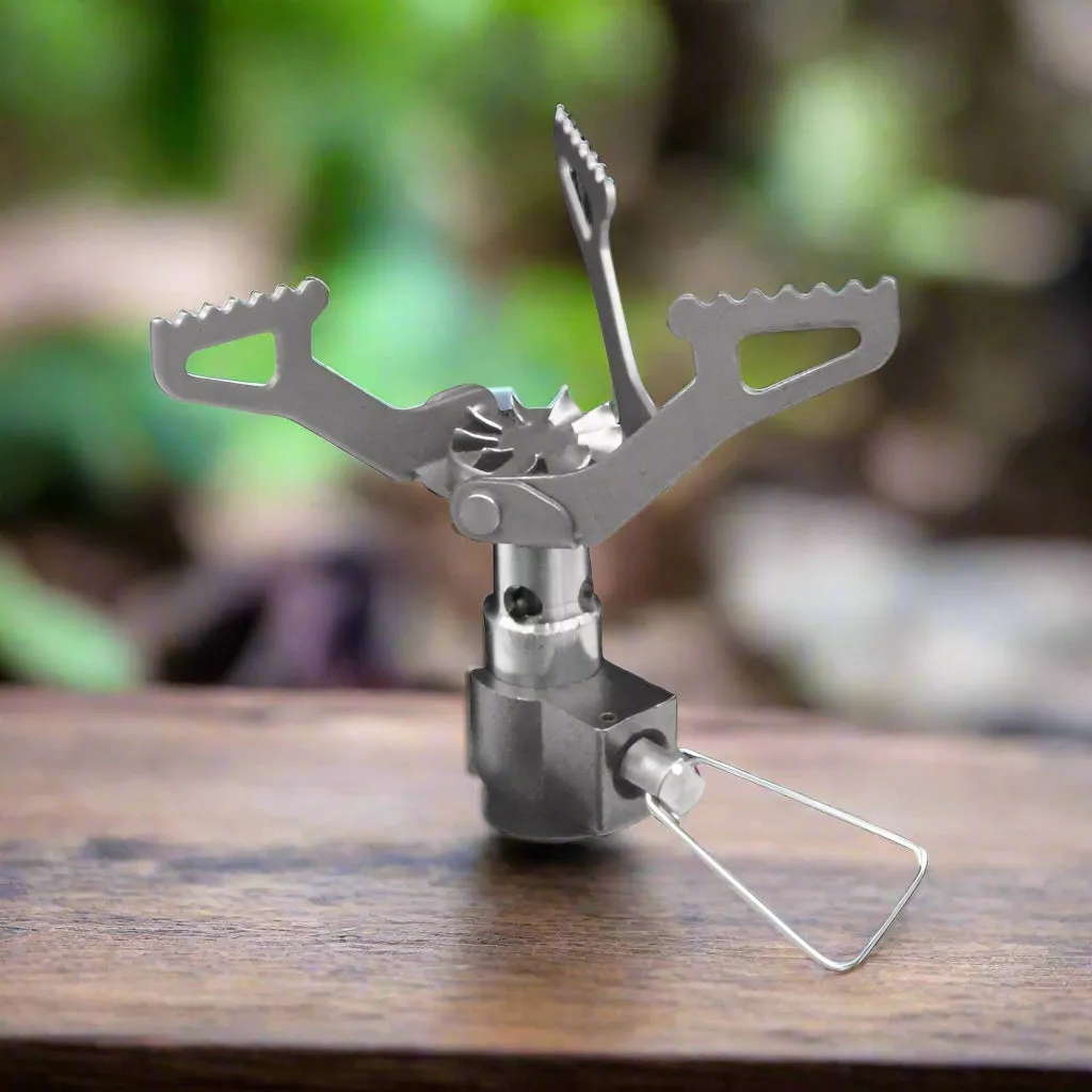 Royaleva Mini Camping Stove – Ultra-Light Titanium Pocket Burner for Outdoor Cooking & Hiking