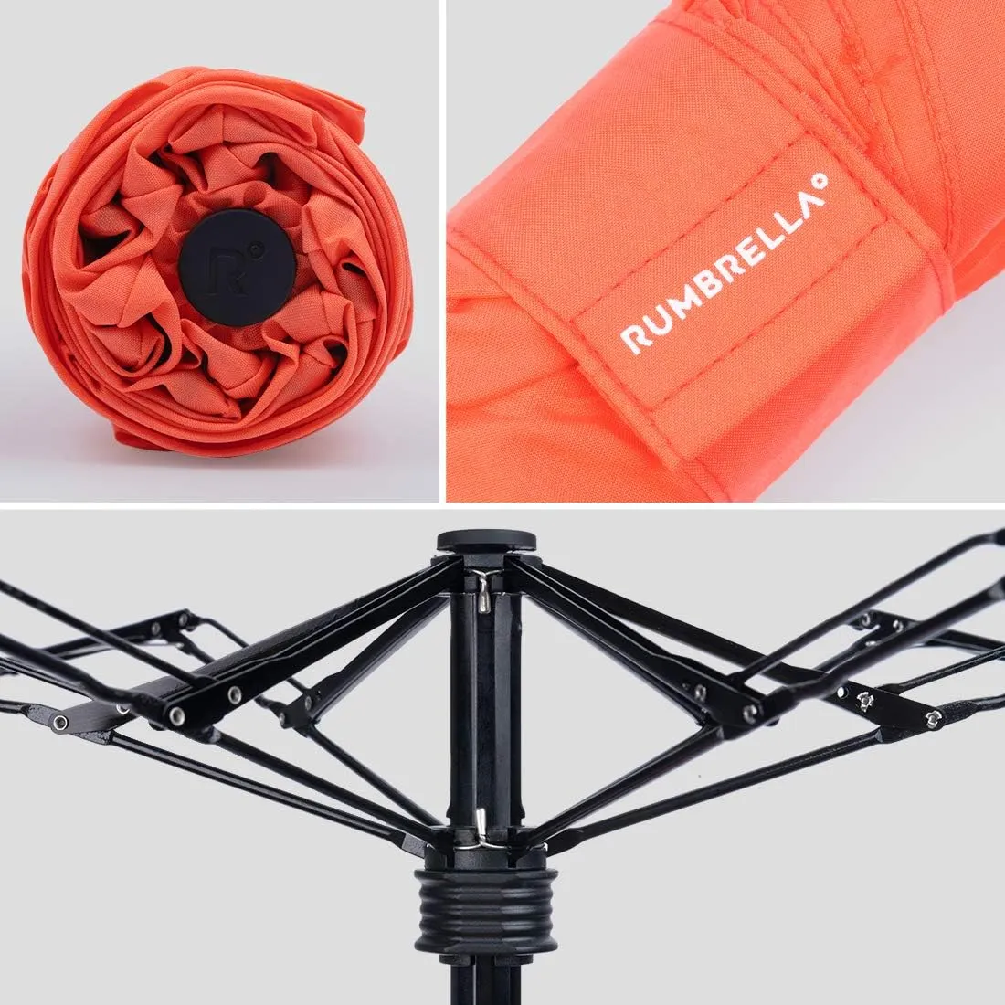 RUMBRELLA UV Travel Umbrella with Shopping Bag Mini Umbrella Fast Dry and Ultra Lightweight