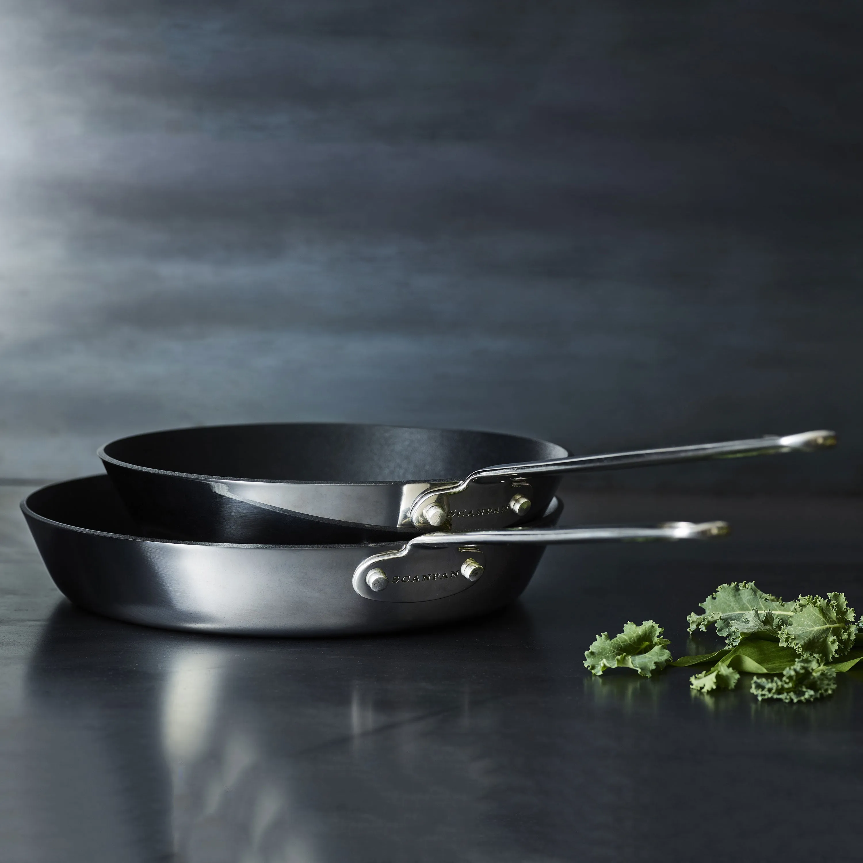 Scanpan Maitre D' Nonstick Stainless Steel 9.5 & 11" Fry Pan Set