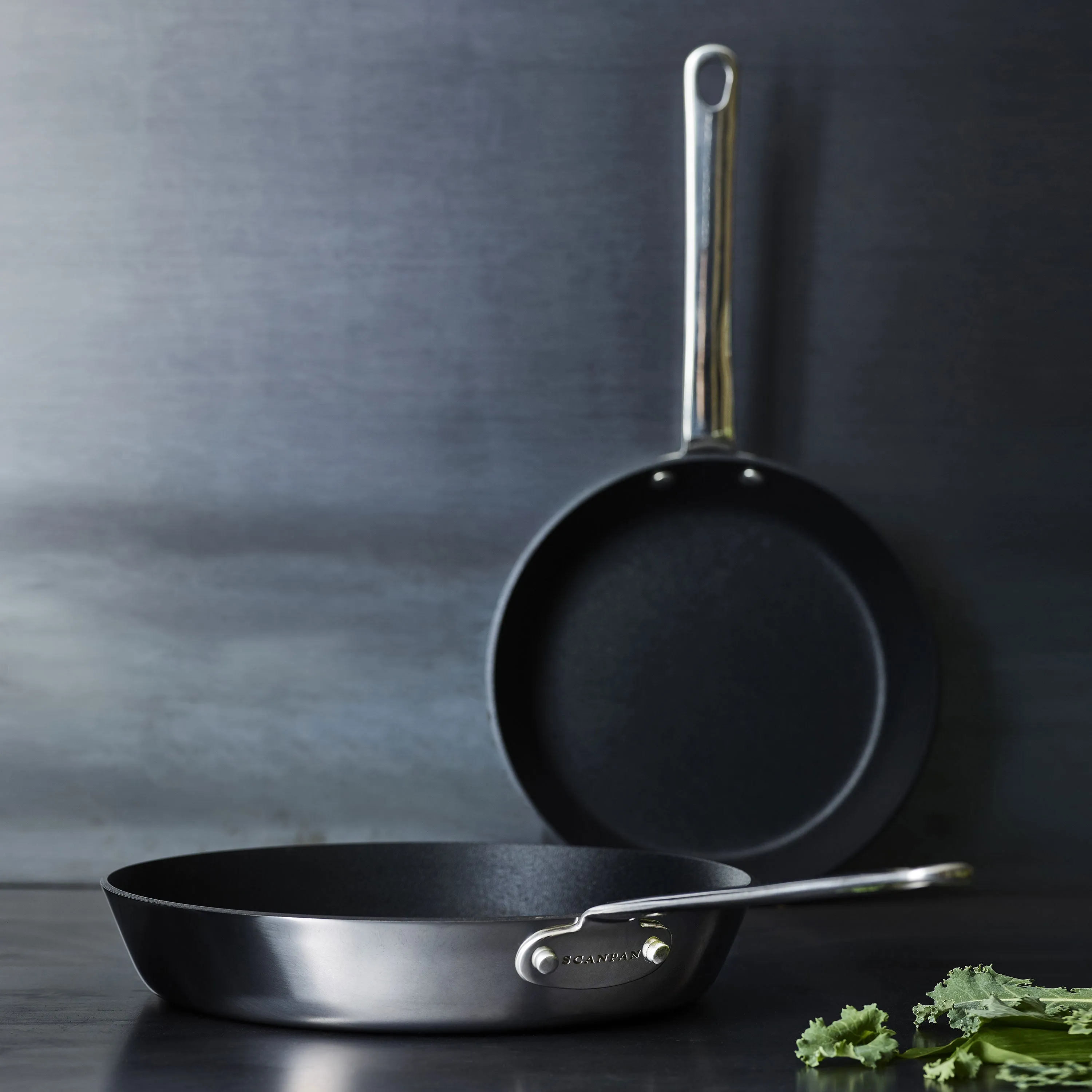 Scanpan Maitre D' Nonstick Stainless Steel 9.5 & 11" Fry Pan Set