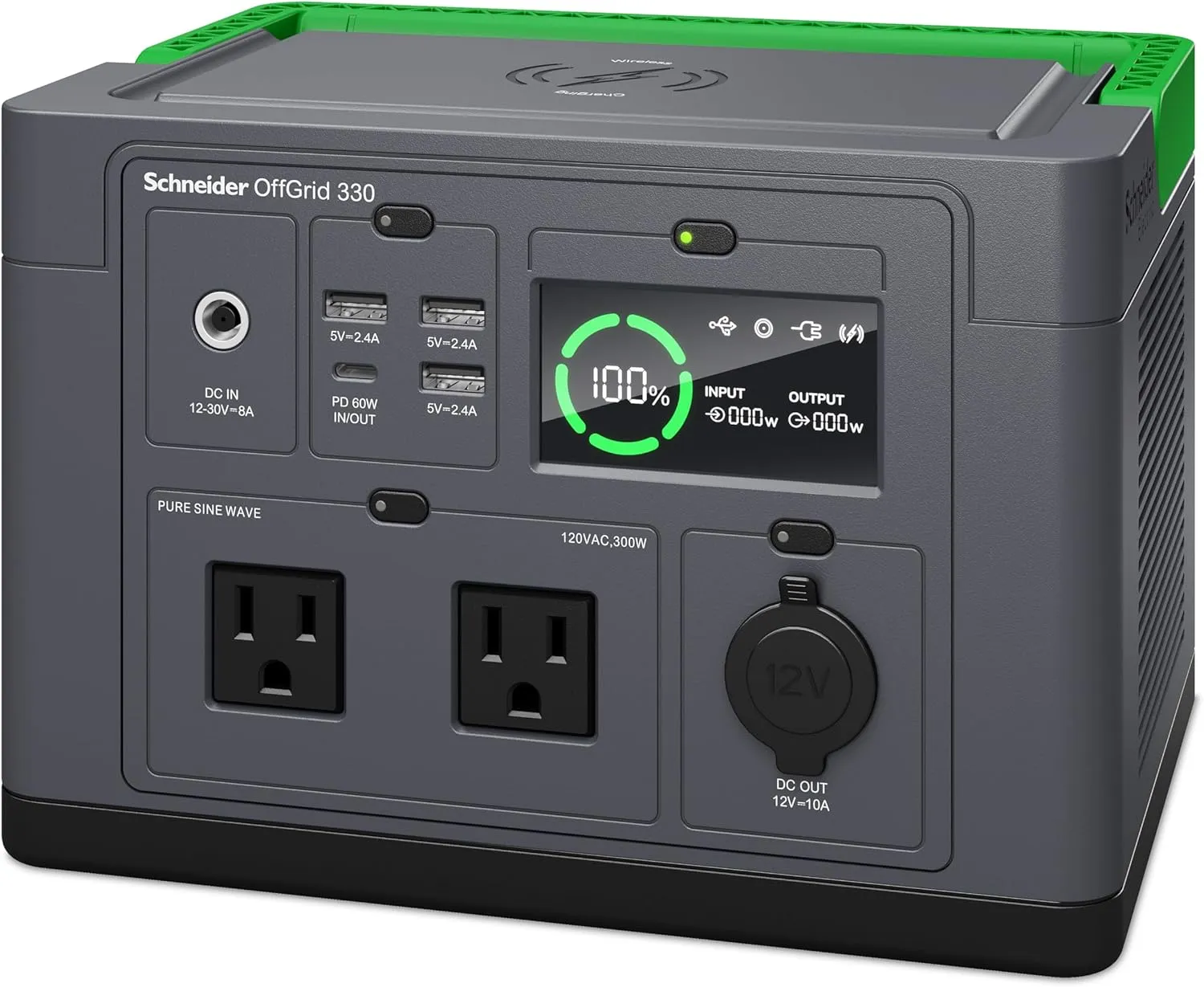 Schneider OffGrid Bundle with a 300W Portable Power Station (PPS330), and a 100W All-in-One Solar Panel and Carrying Case (PSP100)