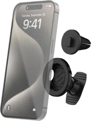 Scosche SMS2DV MagicMount MagSafe Mount for Car Vent/Dashboard Cell Phone Holder for Collapsible Pop Grip/Socket, 360 Rotation Magnetic Phone Stand Compatible with iPhone 16 15 14 13 12 and Android