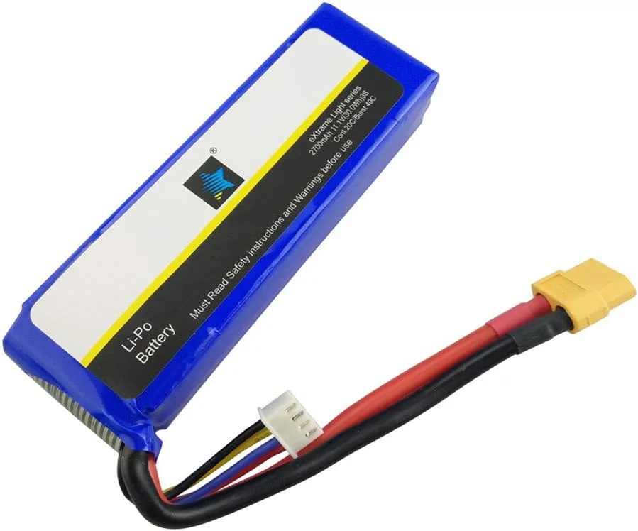 sea jump 11.1V 2700mah Lithium Battery for Cheerson CX-20 CX20 Brushless Four-axis Aircraft Lithium Battery Aircraft Model UAV XT60 Battery Head High Rate Lithium Battery