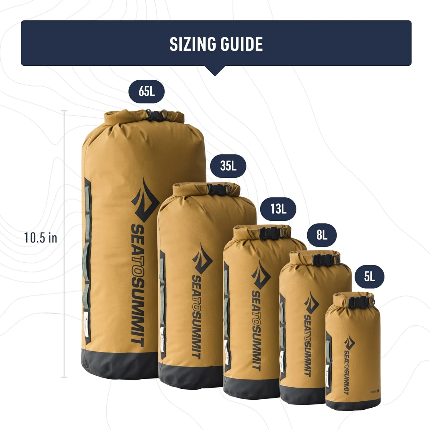 Sea to Summit Big River Dry Bag, Heavy-Duty Dry Storage, 5 Liter, Surf Blue