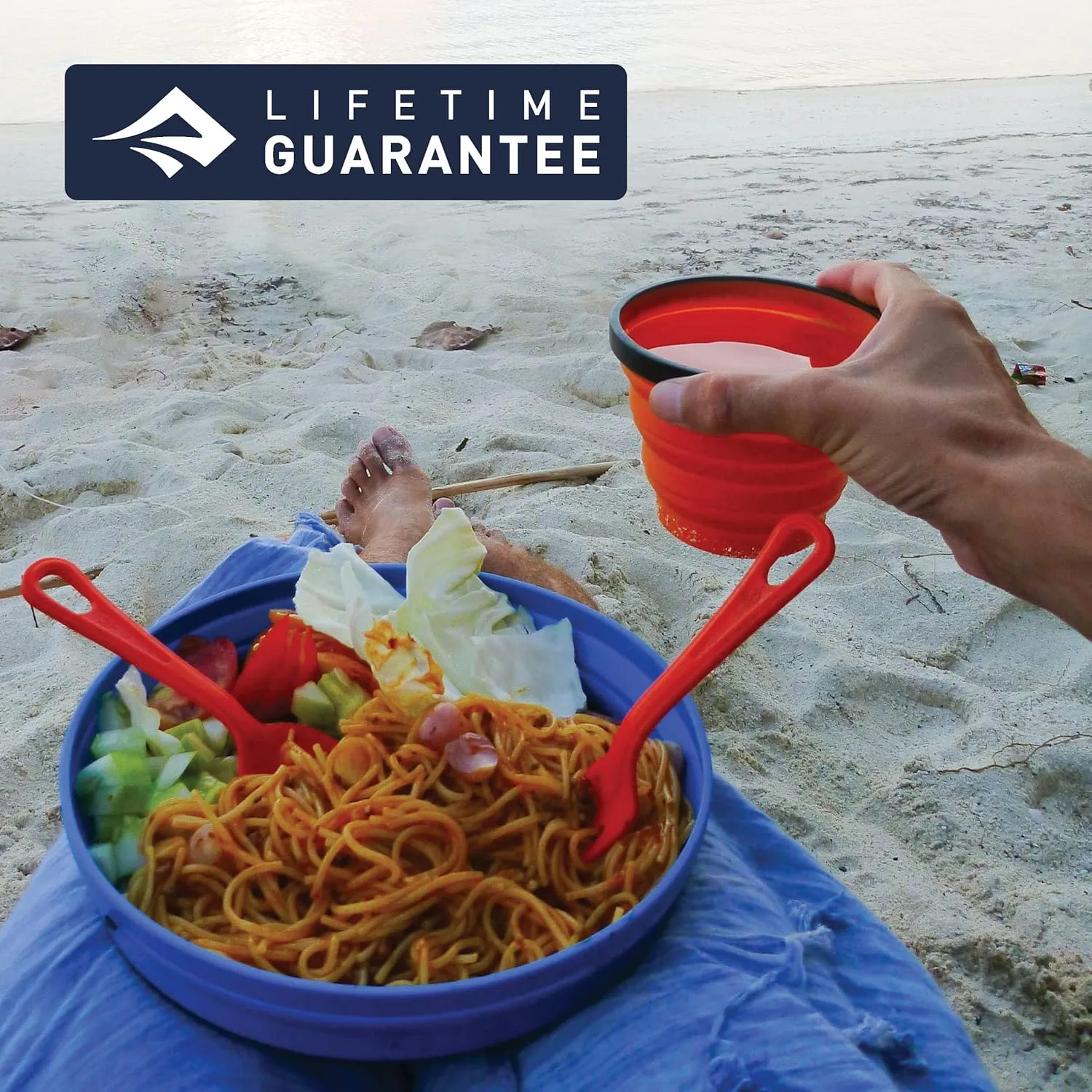 Sea to Summit X-Set Collapsible Camping Dinnerware Set with Zippered Pouch