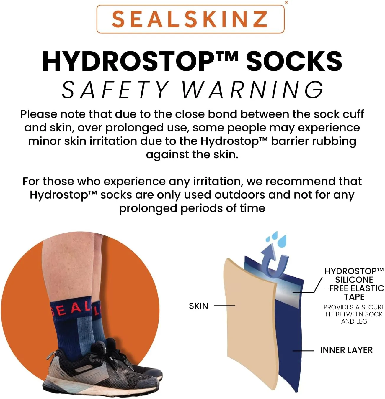 SEALSKINZ Women's Briston Waterproof All Weather Mid Length Sock with Hydrostop