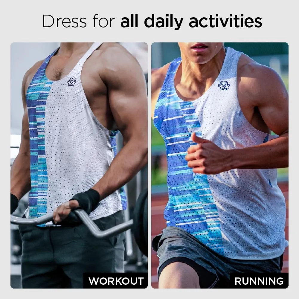 Seamless Marathon Tank Top Lightweight Running Singlet Shirt Dry Fit Workout Sleeveless T-Shirt