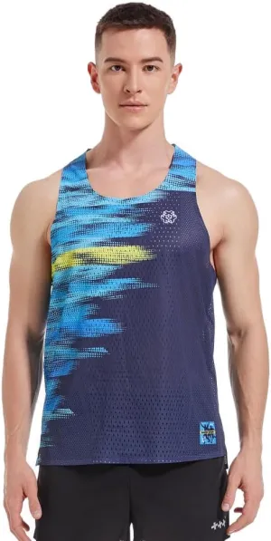 Seamless Marathon Tank Top Lightweight Running Singlet Shirt Dry Fit Workout Sleeveless T-Shirt