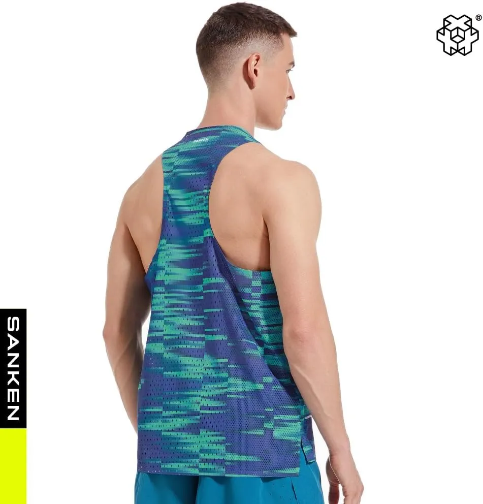 Seamless Marathon Tank Top Lightweight Running Singlet Shirt Dry Fit Workout Sleeveless T-Shirt