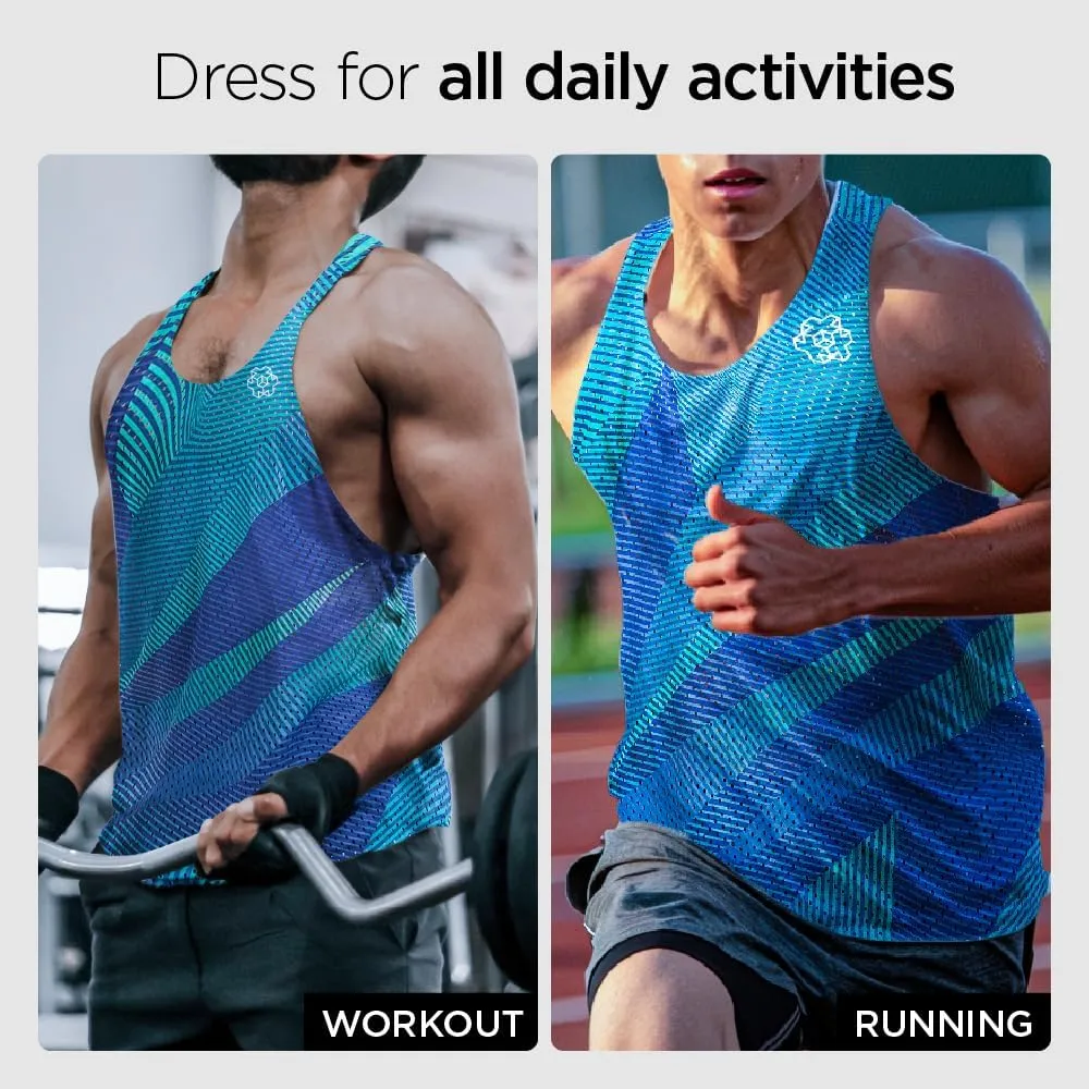 Seamless Marathon Tank Top Lightweight Running Singlet Shirt Dry Fit Workout Sleeveless T-Shirt